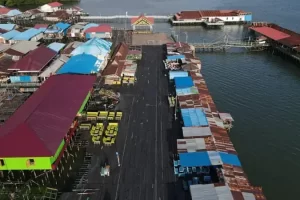 Foto udara Bontang Kuala