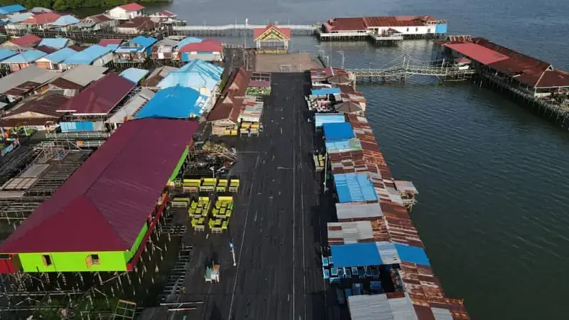 Foto udara Bontang Kuala
