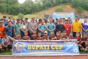 Pembukaan turnamen sepak bola Bupati Berau Cup 2024