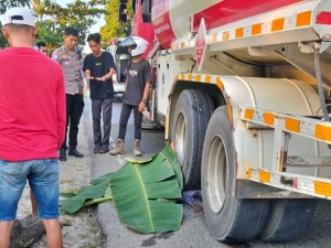 IRT Tewas Terlindas Truk BBM di Penajam, Anaknya Patah Kaki