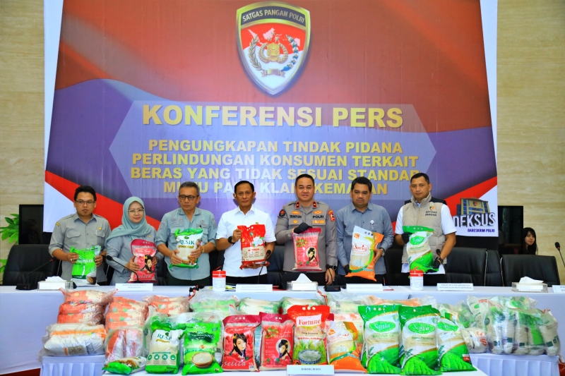 Satgas Pangan Polri Bongkar Kecurangan Beras Rp99,5 Triliun