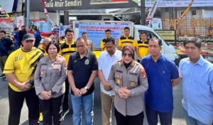 Polda Lampung dan Bulog Jual 2,2 Ton Beras Murah